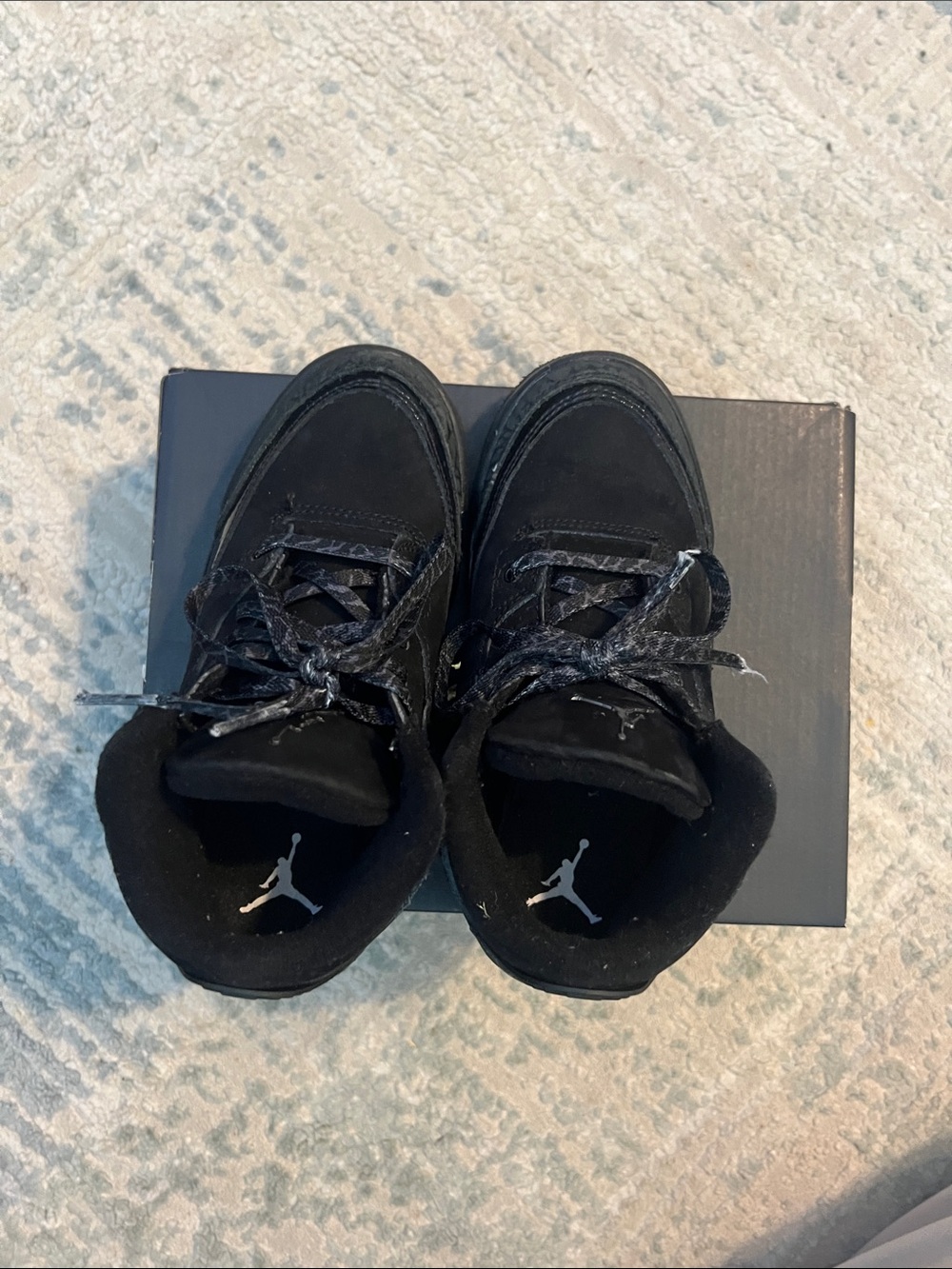 JORDAN 3 RETRO sz 12C kids Black Cat - Picture 6 of 7